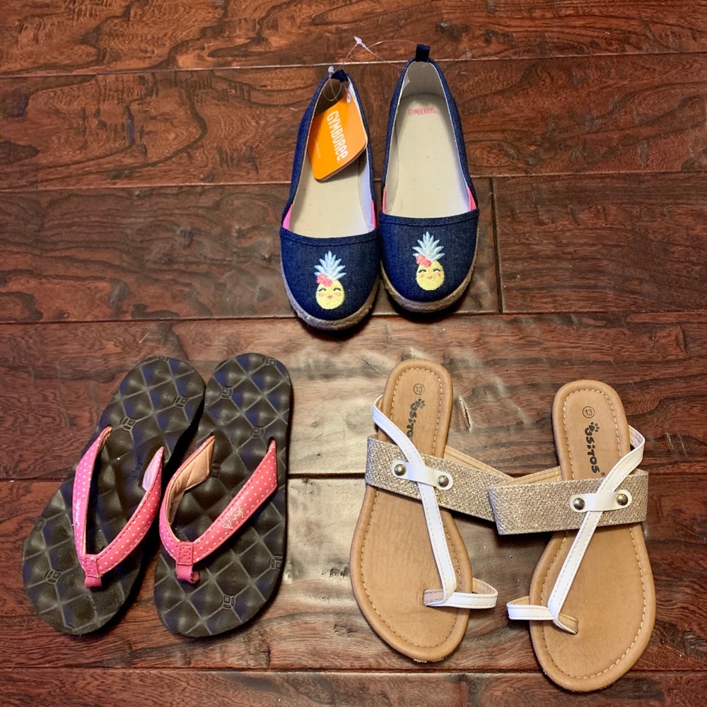 Girls sneakers sandals Gymboree reef 13 new w/tags